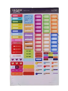 Calendar Clings Routines, Events, Astrology, and More Reusable Labels for Vinyl & Cling Calendars 7.5" x 12" Sheet