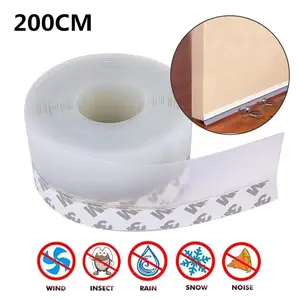 Self-adhesive Windproof Waterproof Door & Window Sealing Strip, 1 Roll Door Seam Bottom Sealing Strip Tape, Household Supplies, Multi-functional Household Tape Strip For Against Dust, Draft & Noise, Draft Stopper