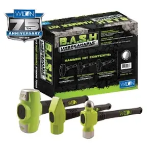 Wilton 11111 3-Piece Bash Mechanics Hammer Kit, 13.6 lbs, 7.75 x 6 x 17.25 in, Ergonomic Handle, No-Slip Grip