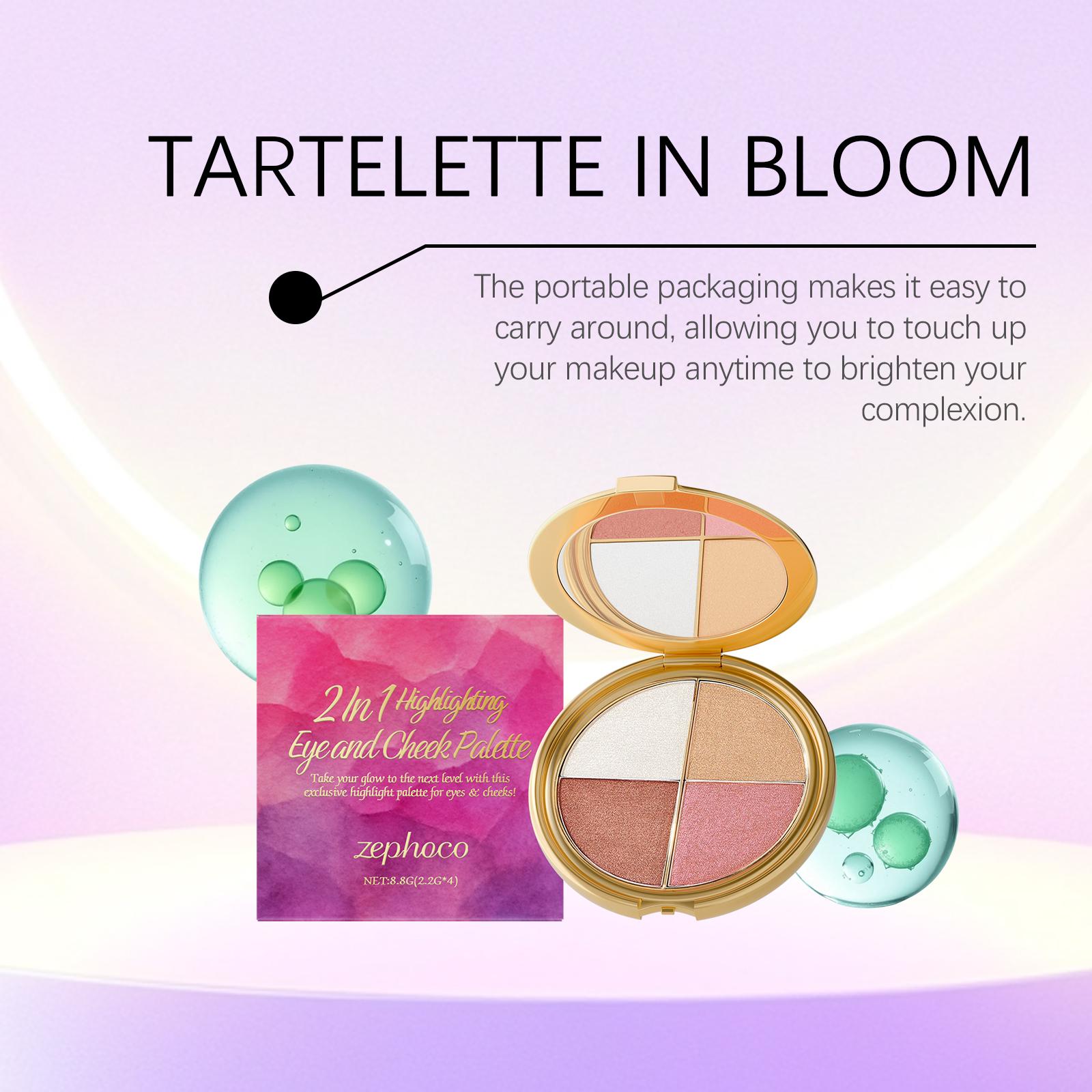 Buy 1 Get 1 Free cheek palette - eyeshadow and highlighter makeup Shimmer bedazzled beauty tiktokshopspringglowup