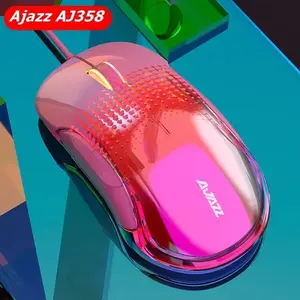 Ajazz AJ358 Wired Gaming Mouse - PMW3325 Engine, Ergonomic Support Design, Linear Structure, RGB Lighting System, Universal Cable-Wired Mouse