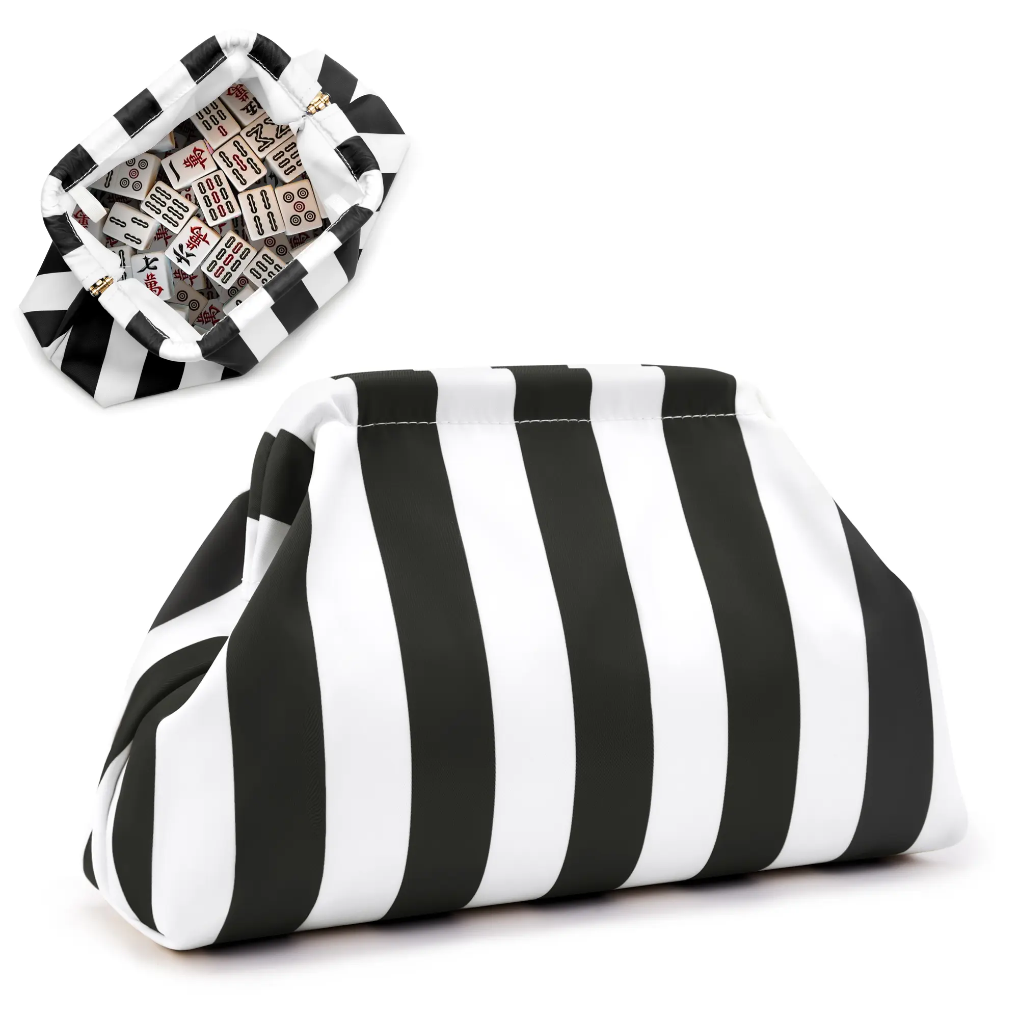 KALIDI Mahjong Tile Bag Woven Clutch Purses for Women Summer Beach Handbag for Vacation Supplies