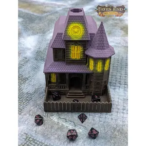 Haunted House 3D Printed Dice Tower - Fate's End Collection - Let the haunting begin!!!
