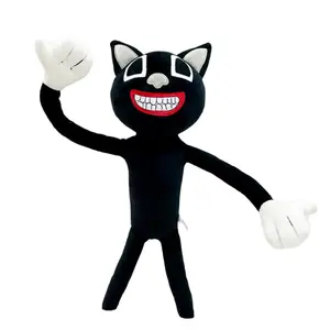 Siren Head Plush Toys Limbs Movable Plush Toy Anime Black cat and Dog Doll Whistle Man Funny Doll，Plush Toys for Home Party Gift Birthday Gift(Black cat）
