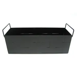 Sunscape  24 x 8 x 8 Inch Woven Flower Box - Black