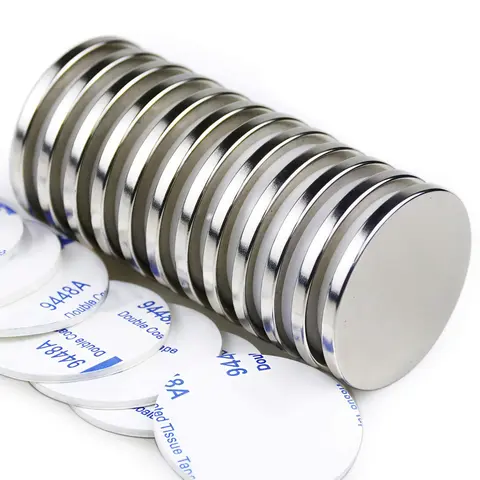Strong Neodymium Disc Magnets, Rare Earth Magnets, Magnet with Adhesive Backing, Magnets for Home, Office, School