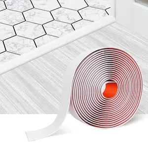 Self Adhesive Floor Transition Strip 3" Wide Vinyl Flat Divider for Laminate Floor 7.5cm 3.3Ft White