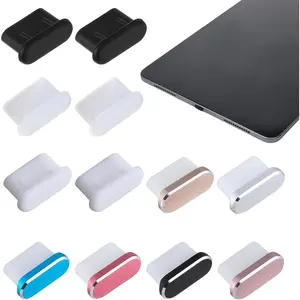 12 Pack USB C Dust Cover Plugs, 6 Aluminum + 6 Silicone Type C Charging Port Protector Cap for All USB-C Devices