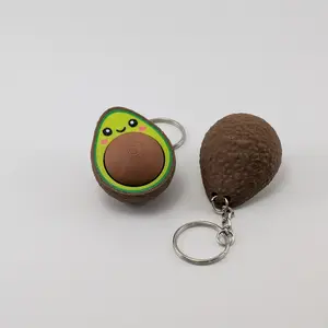 Avocado Fidget Clicker Keychain - Stress Anxiety Relief - Keychain Button Clicker - Cute Keychain