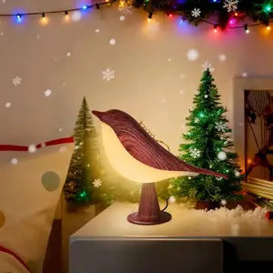 Dimmable Small Bird Touch Lamp, Cordless USB Rechargeable Night Light, Touch Sensor Control Table & Desk Lamp with Aroma Diffuser