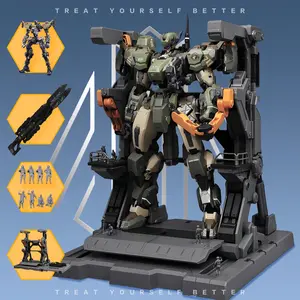 Authentic Luxury Rebuilt Tactical Mecha Realistic Multi Jointed Model Kit, Includes Repair Platform & Ground Crew Figures, Display Grade Collectible, Gift