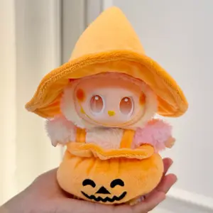 Labubu 17cm Doll Pumpkin Devil Costume – Yellow Hat Only | Cute & Perfect Holiday Gift | Free, Just Pay Shipping | Clearance Sale