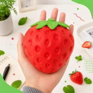 Giant Strawberry Squishy Toy - Super Soft Slow Rising Stress Relief Fidget for Anxiety & ADHD