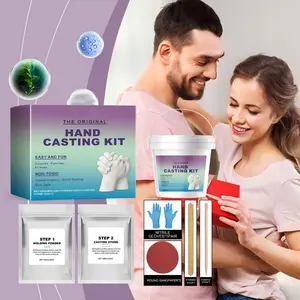 Hand Casting Kit — A DIY hand-molding gift perfect for couples or birthdays. Using plaster powder to create a hand model of a couple serves as a keepsake, making it an ideal gift and interactive activity for couples, families, and friends.