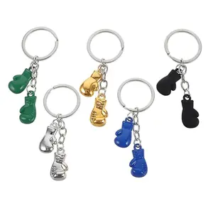 Boxing Glove Keychain Metal Mini Boxing Glove Keychain Pendant Charms for Women Men Team Sports Party Favors
