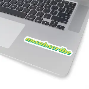 Unsubscribe Sticker Decal, Retro Design, Email Marketing Gift For Marketers