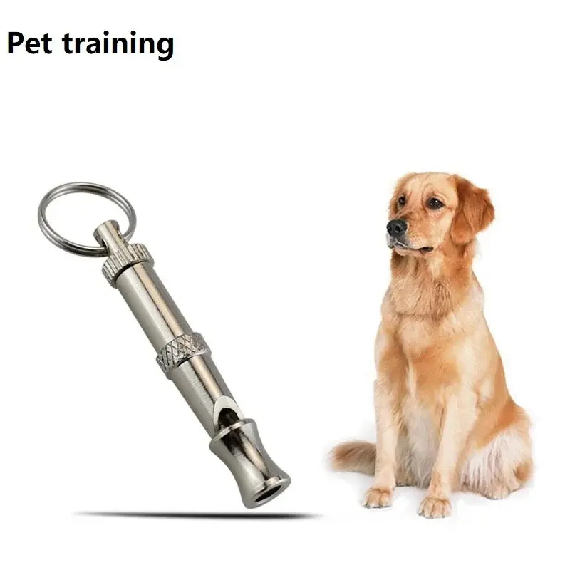 1PC Dog Whistle To Prevent Barking, Adjustable Pitch, Professional Pet Training Dog Whistle with Keychain, Silver Tone To Help Your Dog Stop Bad Behavior, No Battery Required, Training Aid, Puppy Training Tools