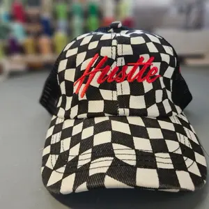 Hudson Hat Company Checkered Hustle Pinytail Hat