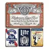 4 Piece Set Vintage Metal Tin Sign Plaque, Decorative Wall Art for Home Bar Pub Bedroom Garage & Wine Cellar, Beer Logo Design, Living Room & Home Office Decor, Home Business Decor, Vintage Plaque Decoration, Home Decor Products