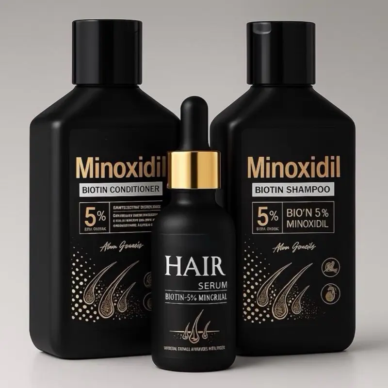 5% Minoxidil Hair Growth Shampoo & minoxidil Conditioner,Volumizing, Used for men and women with hair loss and thinning hair ,Supports Hair Growth, Hair Strengthening with Minoxidil Oil  300ml