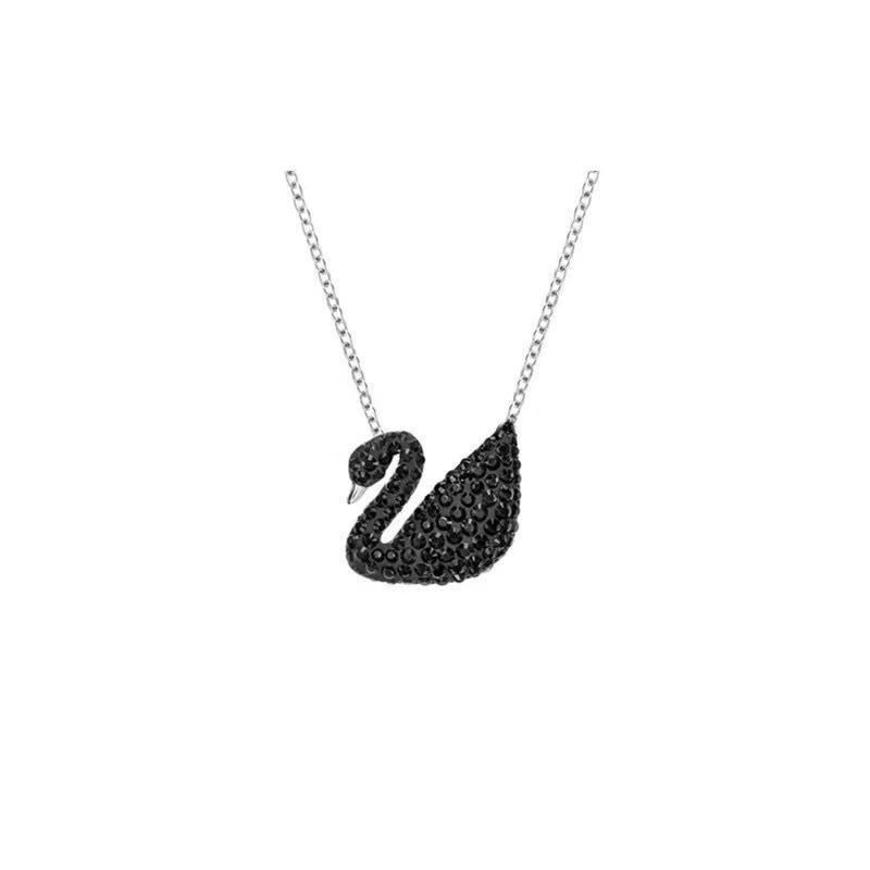 Elegant Swan Necklace with Sparkling Beating Heart Crystal, Luxury Fashion Clavicle Necklace for Women