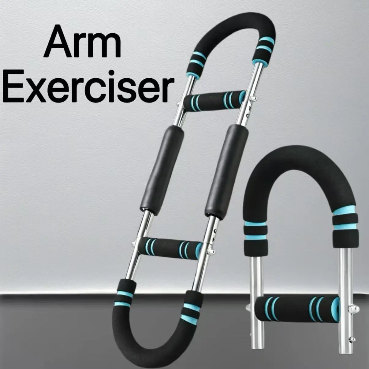 Adjustable Power Twister Bar for Strength Training, 63 cm Carbon Steel Arm Exerciser with 3 Resistance Levels & Non-Slip Handles, Metal Fitness Accessories, Versatile Hand Strengthener, Unisex, 63Cm, Sturdy Frame, Functional, Elastic Training Band