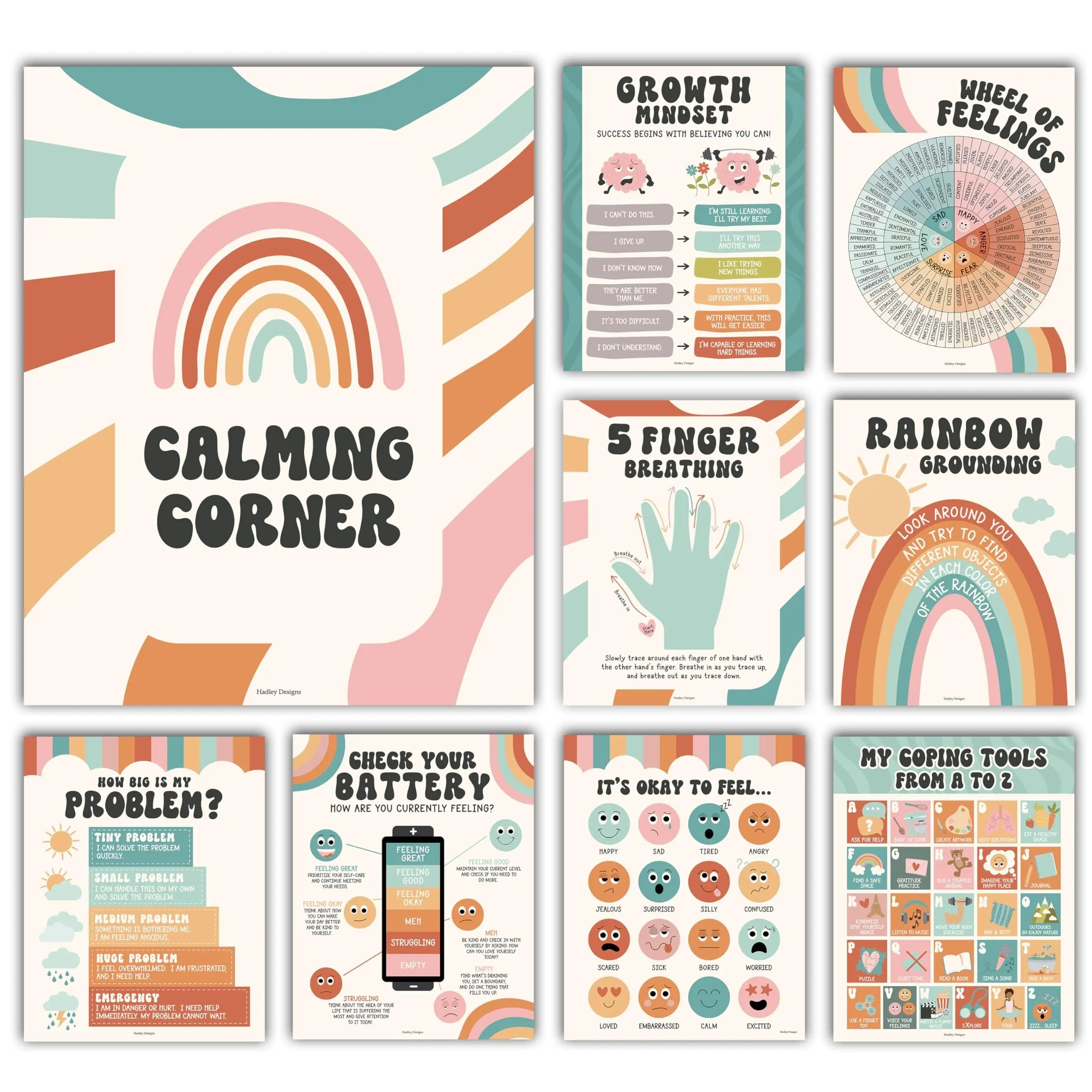 Muted Retro 14" x 11"