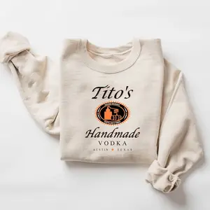 Tito Crewneck Sweatshirt & T-shirt, TITO'S Handmade Vodka Sweatshirt, Austin Texas Label Sweater, Vodka Alcohol Sweatshirt, Tito's Fan Gift