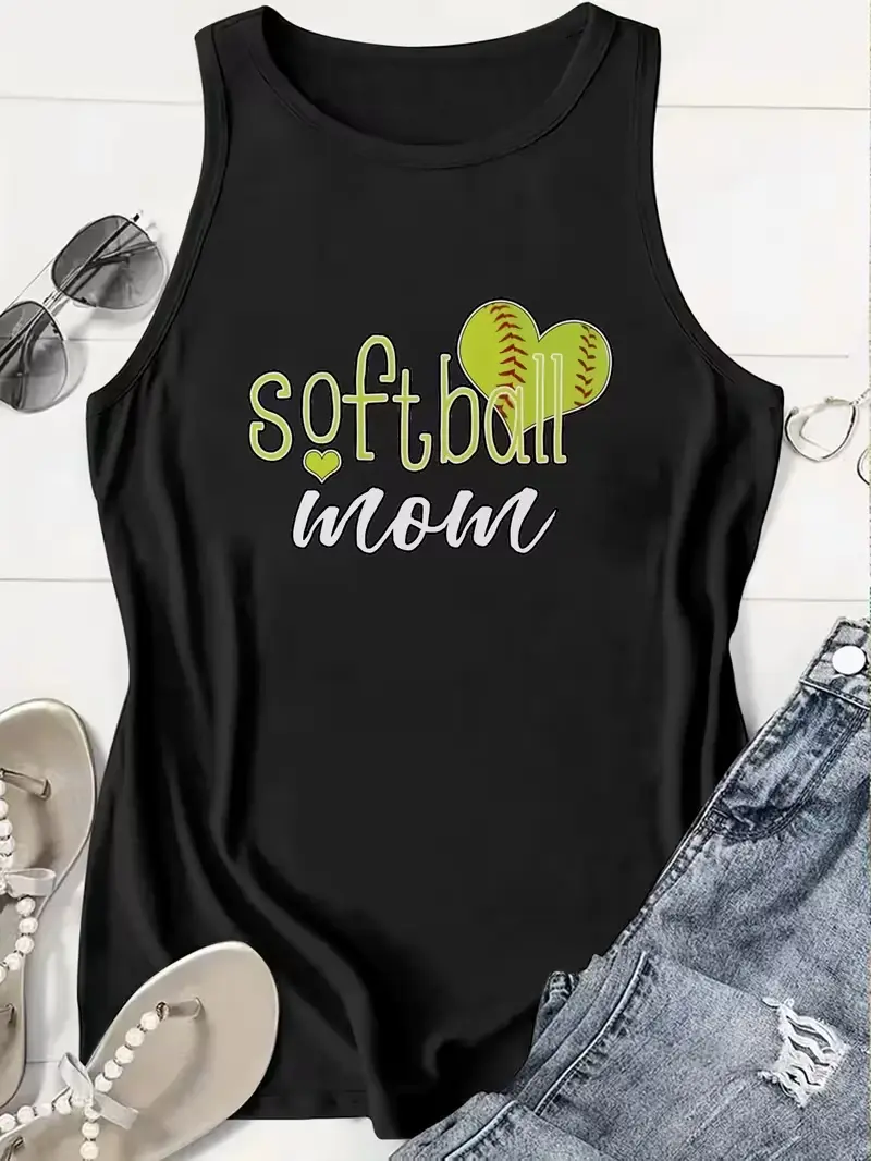 "Softball Mom" Sports Mom Tank Top,summerwins