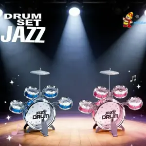 5-Piece Kids' Jazz Drum Set and Children's Band Instruments - Percussion Set for Boys and Girls, Supporting Music Learning and Physical Activity, Drum Kit