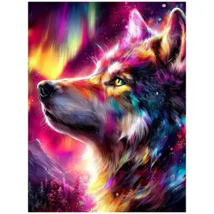 Wolf Animal Diamond Painting Kit Square Round Diamond 5D DIY Cross Embroidery Handmade Art Adult Exquisite Gift Home Decor Needle Crafts Kit