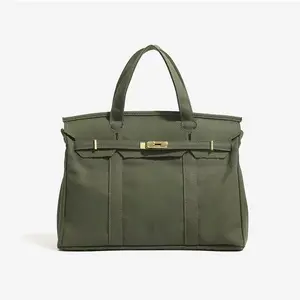 Women's Canvas Tote Bag, High-End Design Handbag, Large Capacity Commuter Bag, Versatile Shoulder Bag for Daily Use, Business Multifunctional Bag, Canvas Shoulder Bags