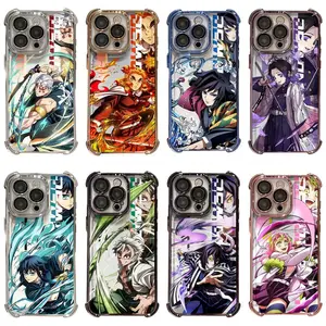 Hot Cool Anime Demon Slayer Phone Cases For iPhone 17 Promax Pro Air 16 Plus 15 14 13 12 Personalized Unique Artistic Transparent Shockproof Protective Cover Gift For Birthday Christmas Halloween