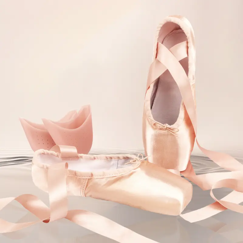 Linodes Professional Pointe Ballet Shoes - Precision-Crafted for Prima Ballerinas, Cardboard Support, Cotton Lining, Wide Toe Box, Mid-High Cut, Double-Stitched, Breathable, Adjustable Satin Laces, Soft Satin Upper, Ballet Dance Equipment, Pointeshoes