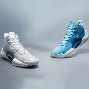 UYCEKK Shoes For Men Pink And Blue Contrasting Color High-top Thick-soled Basketball Shoes.High-top Lace-up Design.Stable Friction Sports Shoes.Breathable, Anti-slip, Shock-absorbing Outdoor Training Running Shoes