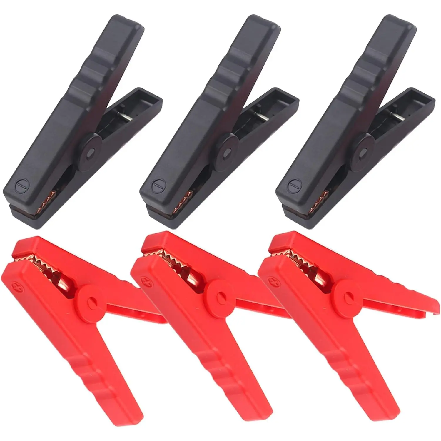 Heavy Duty Alligator Clips 300A Car Battery Charger Clips Power Supply Replacement Battery Alligator Clips Jumper Cable Clips Welding Machine Clips Suitable for Cars Vehicles Boats (6 Pack)