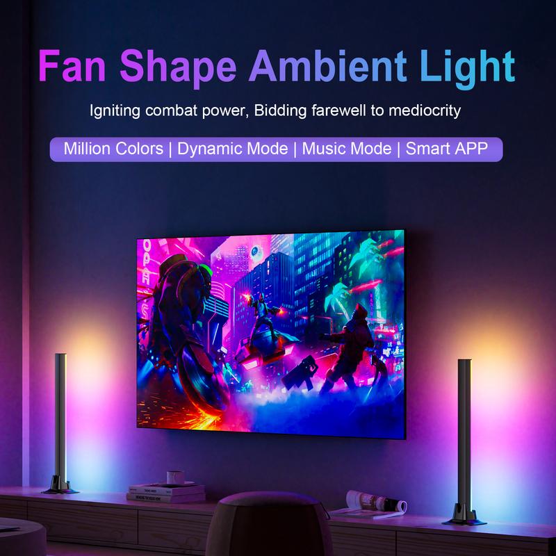 Valentine's Day RGB Smart LED Bar Light, App & Remote Control Ambient Desktop Lamp, USB Powered Music Sync Mood Lighting for Gaming Setup, Bedroom & Romantic Desk Decor