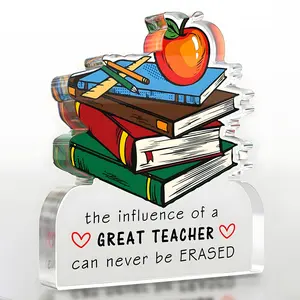 Teacher Appreciation Gift for Women, Acrylic Decorative Item, Graduation Day Thank You Gift for Teachers, Home Office Desktop Sign, Acrylic Plaque, Desk Signage Decoration