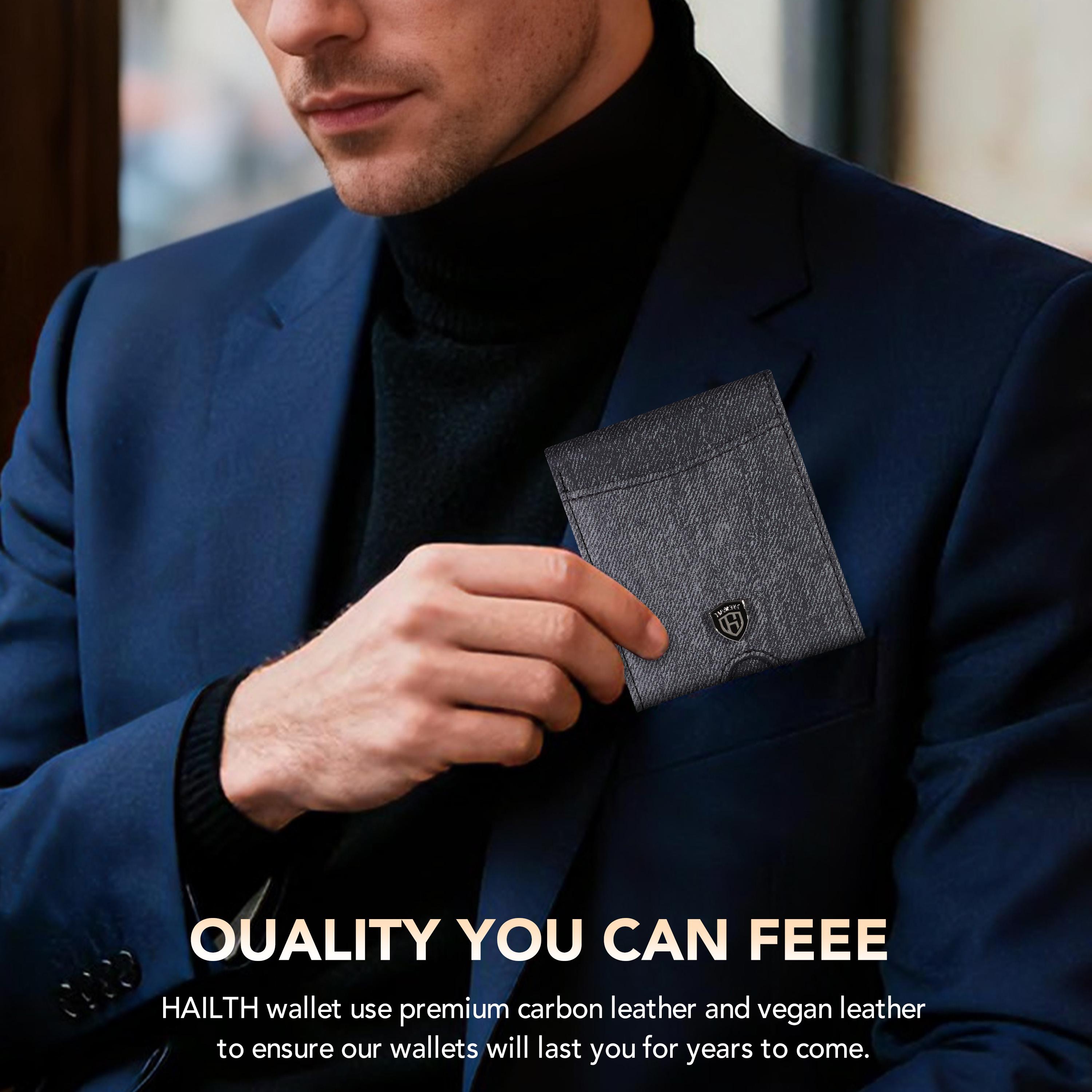 HAILTH Men's Denim RFID Slim Wallet