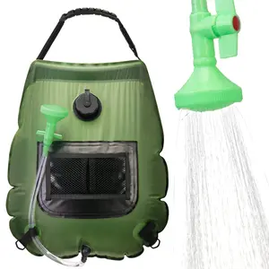 Solar Portable Shower Bag, 5 Gal/20L Solar Heating Outdoor Camping Shower Bag with On-Off Switchable Shower Head&Removable Hose Suitable for Camping, Hiking, Travel, Beach Swimming