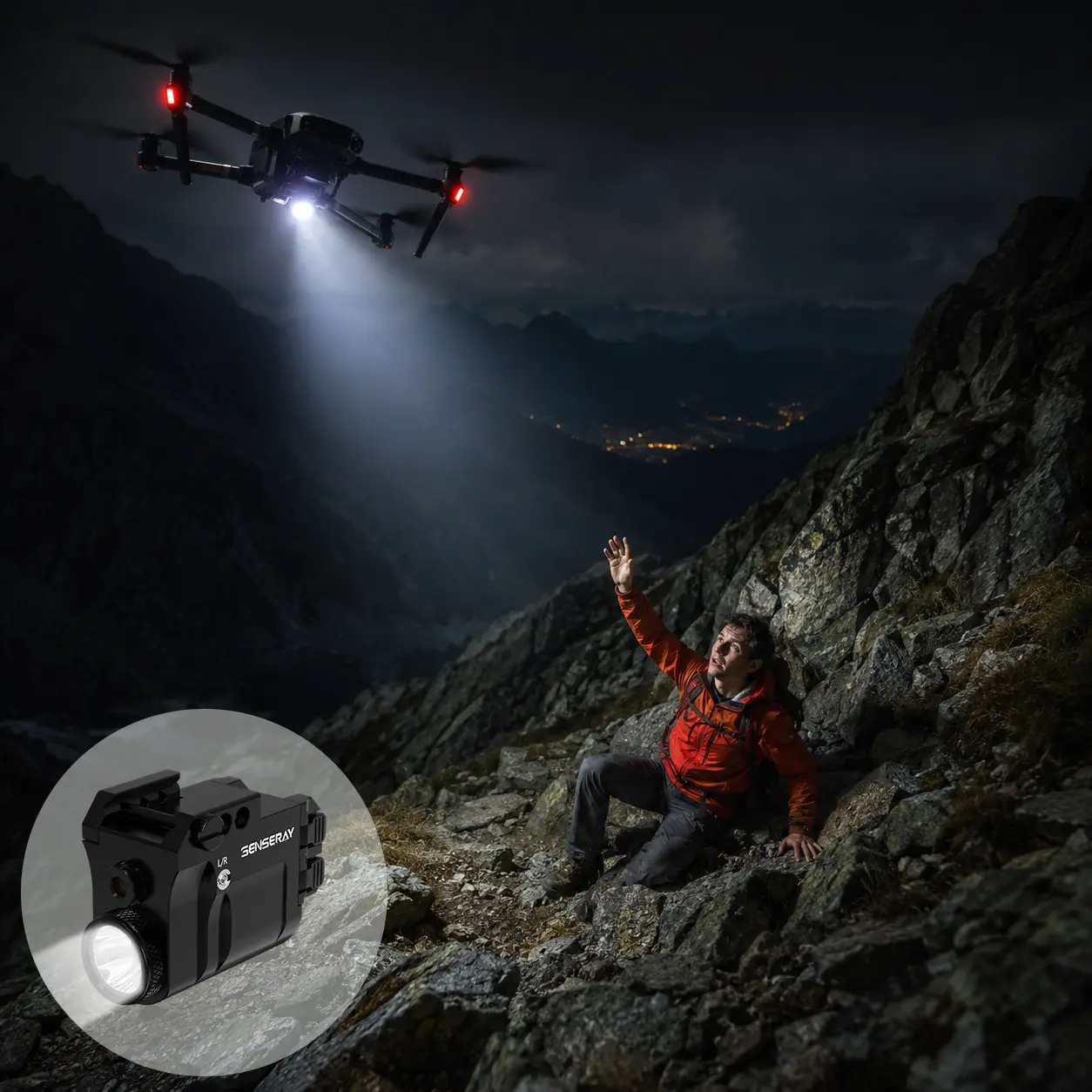 600lm High-Quality Aluminum Alloy Multifunction Flashlight