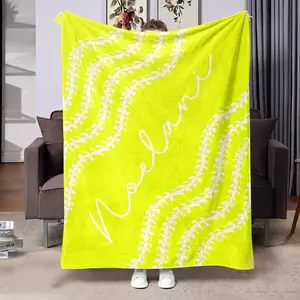 Custom Blanket Featuring The Hawaiian Puakenikeni Flower, Available in Tropical Flannel and Eight Colors, Perfect As A Gift