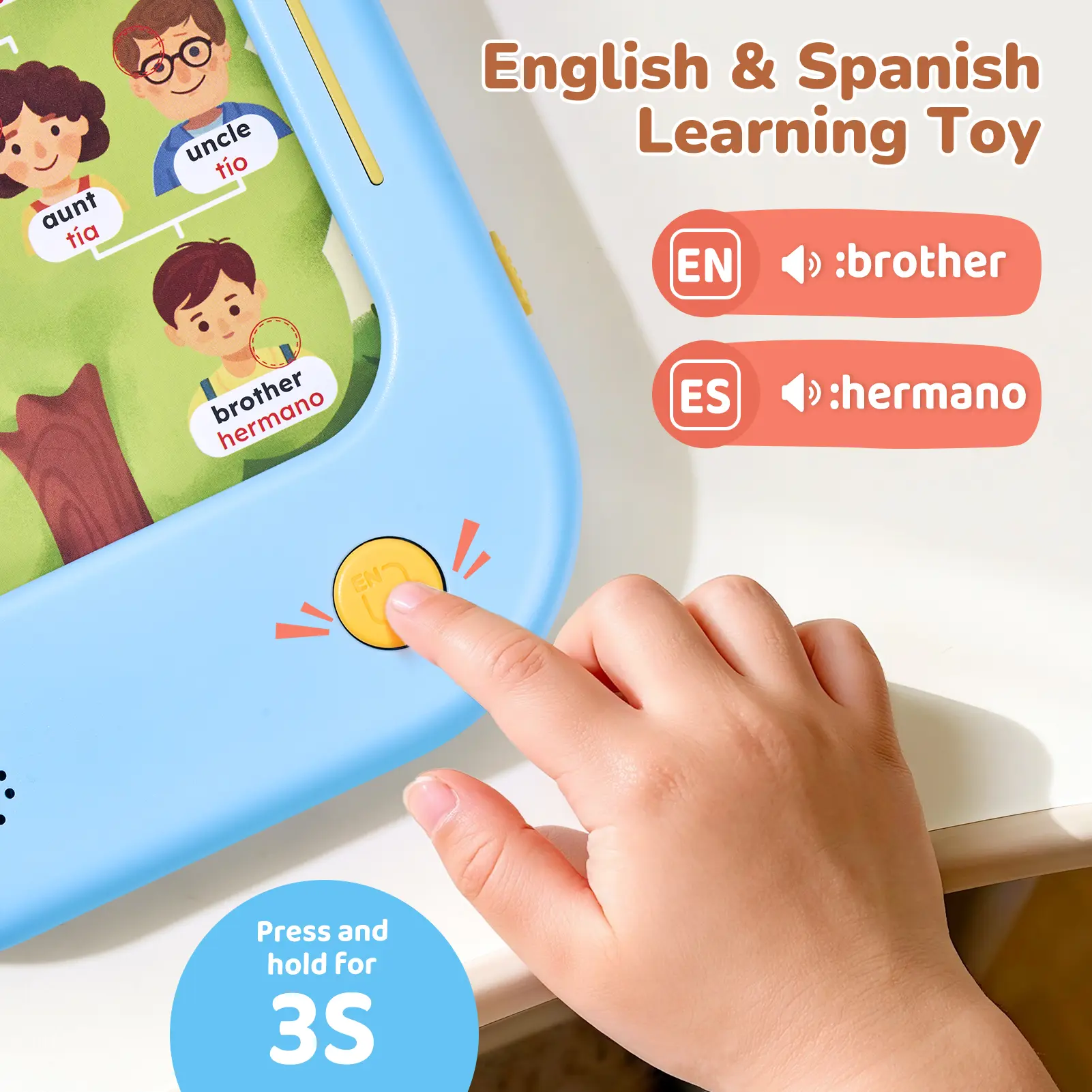 その他 HAPPY LESSON JoyCat Bilingual Kids Learning Tablet with 106 Spanish-English