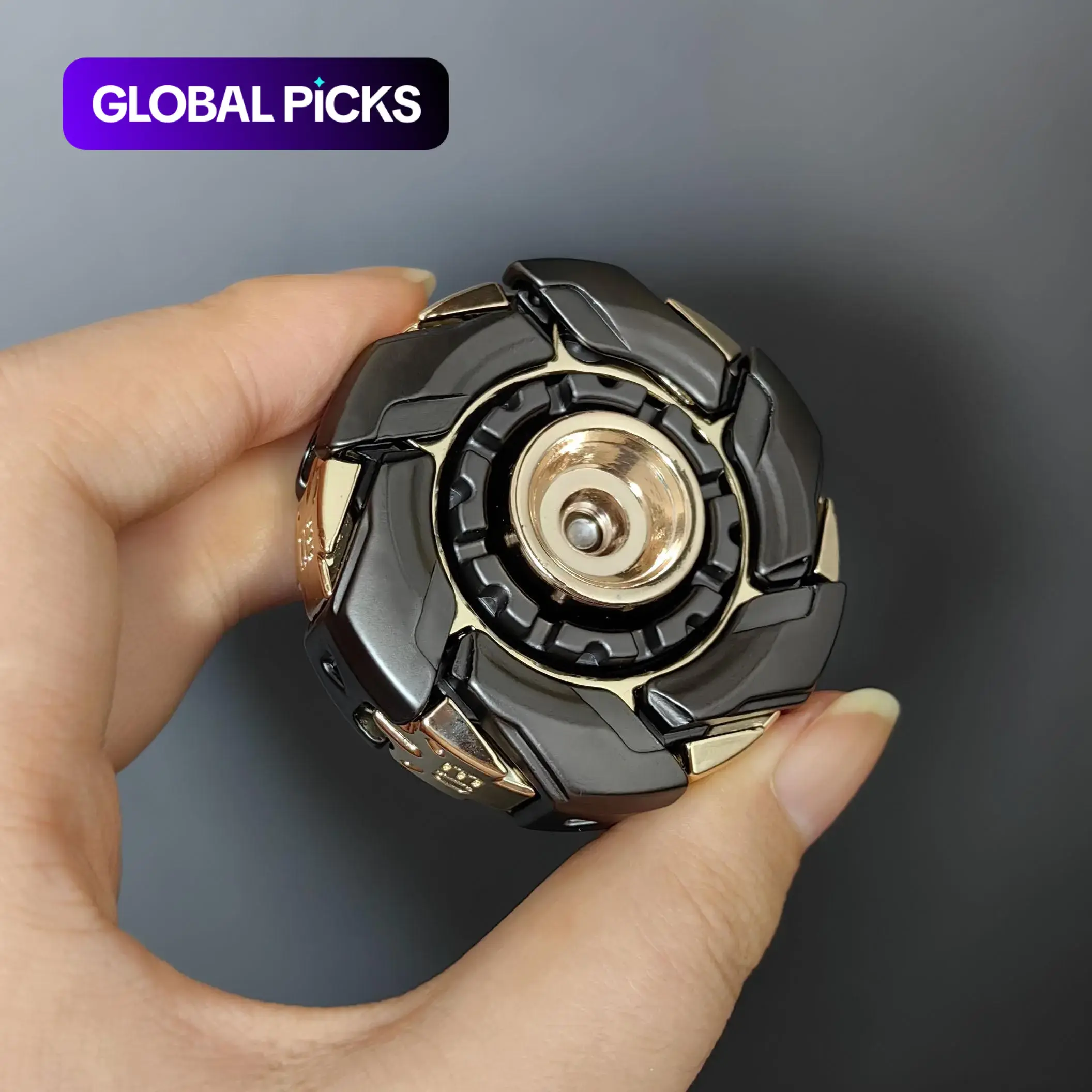 Fidget Spinner Toy, 1 Piece Metallic Design Stress Relief Toy, Stress Relief Fidgets, Fidget Spinning Tops, Mechanical Spinning Top Fidget Toys, Novelty Toys for Adults, Stress-Relieving Accessory, Cool Gadgets #GLOBAL PICKS