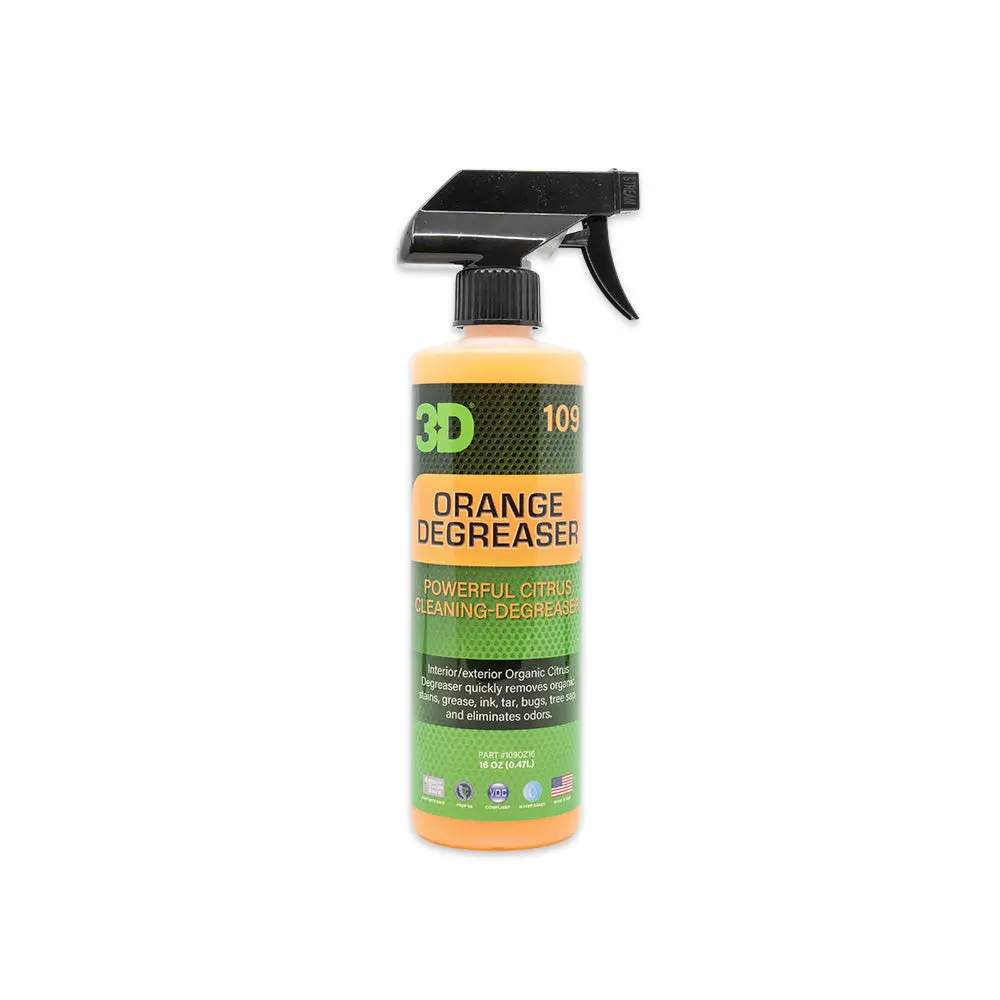 3D Orange Citrus Liquid Degreaser, Automotive & Motorcycle Engine Care Solution for Shop, Home, Interior-Exterior Cleaning, Marine Use