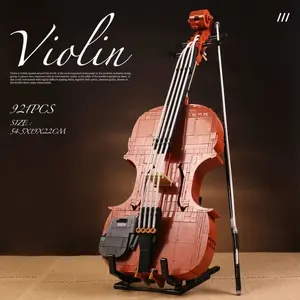 READ SHIPPING POLICY BEFORE ORDER violin building blocks Enlightenment building blocks EducationalToy,Best Gift Toy, Desktop AssemblyOrnaments for Home & OfficeDecoration children toy
