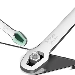 Self-Tightening Adjustable Universal Wrench, Double-Headed Multi-Function Torx Wrench - Quick Grip One-Piece Hand Tool