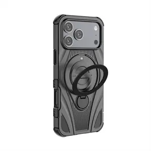 Multi functional 360 bracket anti drop magnetic phone case for IPhone 17 Pro Max Anti slip and wear-resistant all inclusive anti drop magnetic bracket integrated mobile phone protective case protective cover