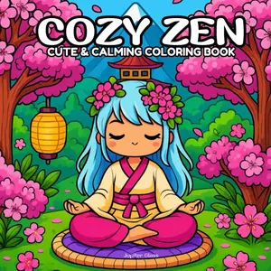 Cozy Zen: Coloring Book for Adults and Teens Featuring Cute Serene Scenes of Girly Tranquility and Mandalas for Relaxation