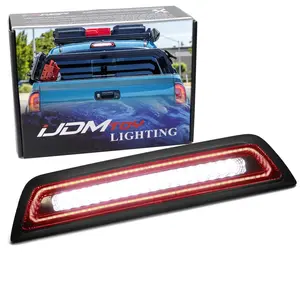 iJDMTOY Smoked Lens Race Car Style Strobe Featured LED High Mount Third Brake/Clearance Light Assembly For 2016-23 Toyota Tacoma 4-Door Double Cab